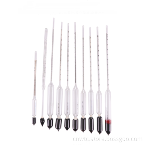 Professional Laboratory Glass Alcohol Meter Tester Set for Fuels and Liquids Including Gasoline, Petrol, Diesel, and Oil